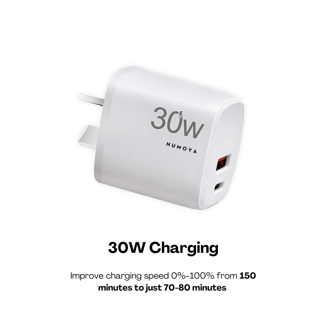 High Power Charger 30W - Increase Charging Speeds - NUMOYA