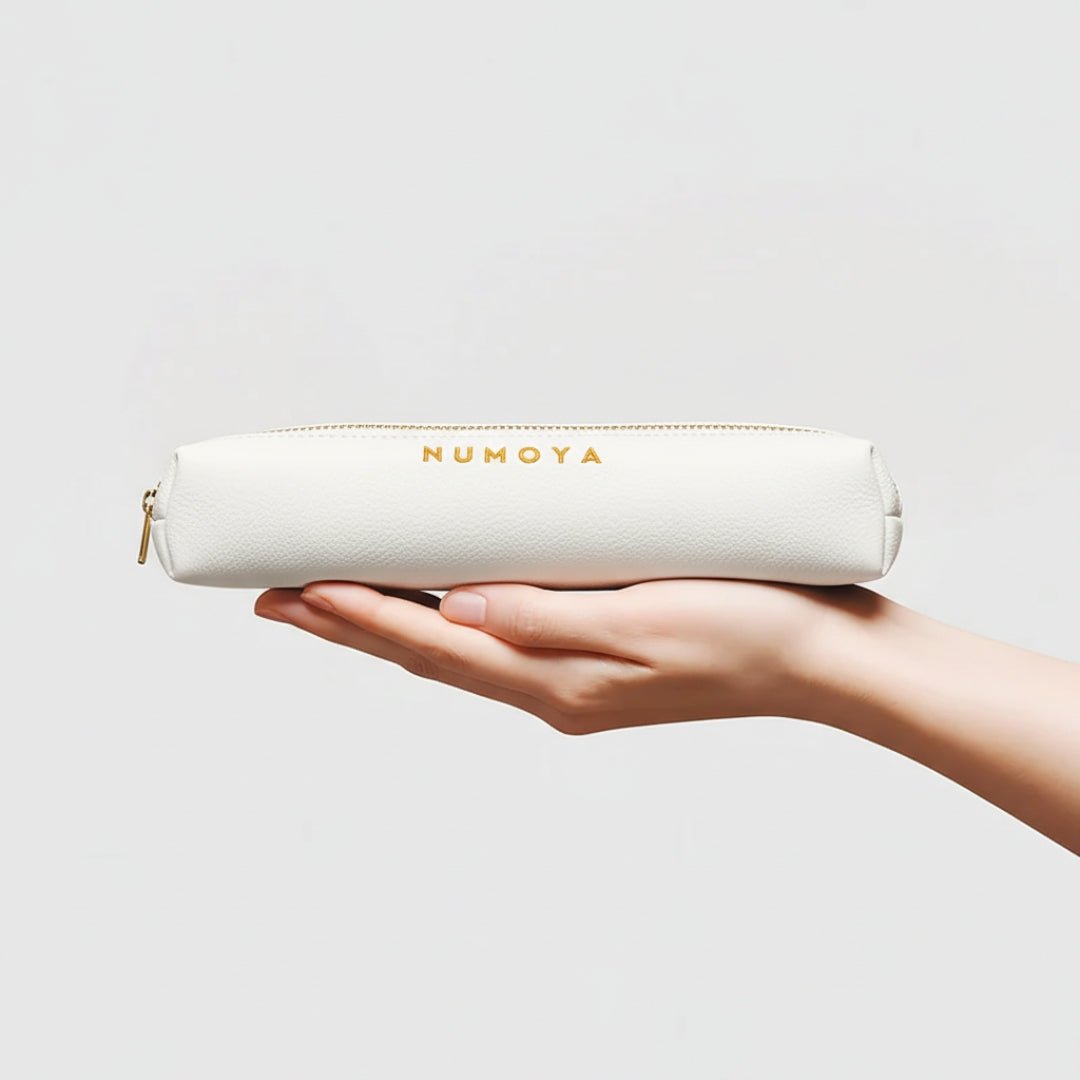White Leather Pouch for GoBrush - NUMOYA