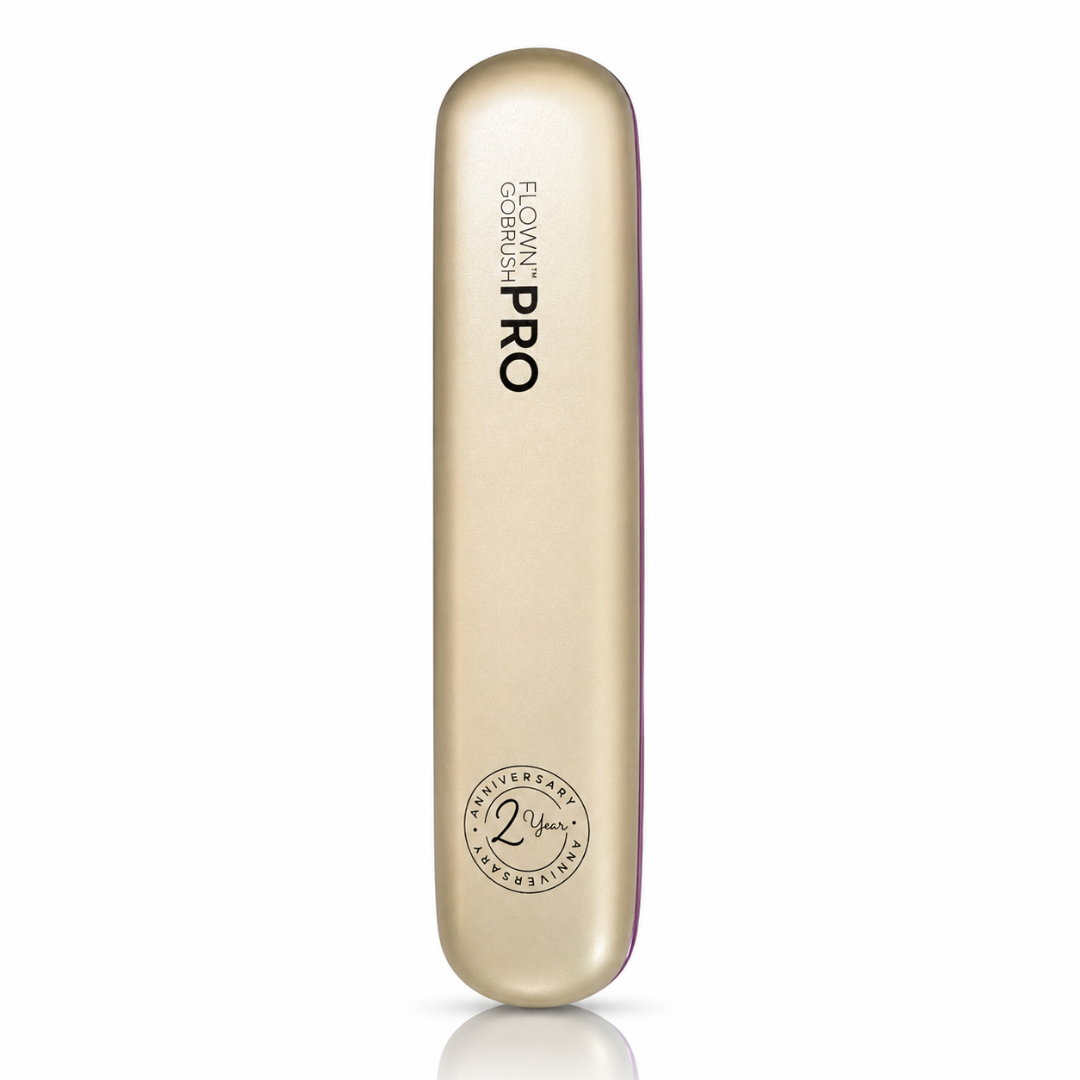 [NEW] FLOWN Portable Straightener Brush Gold - GoBrush PRO