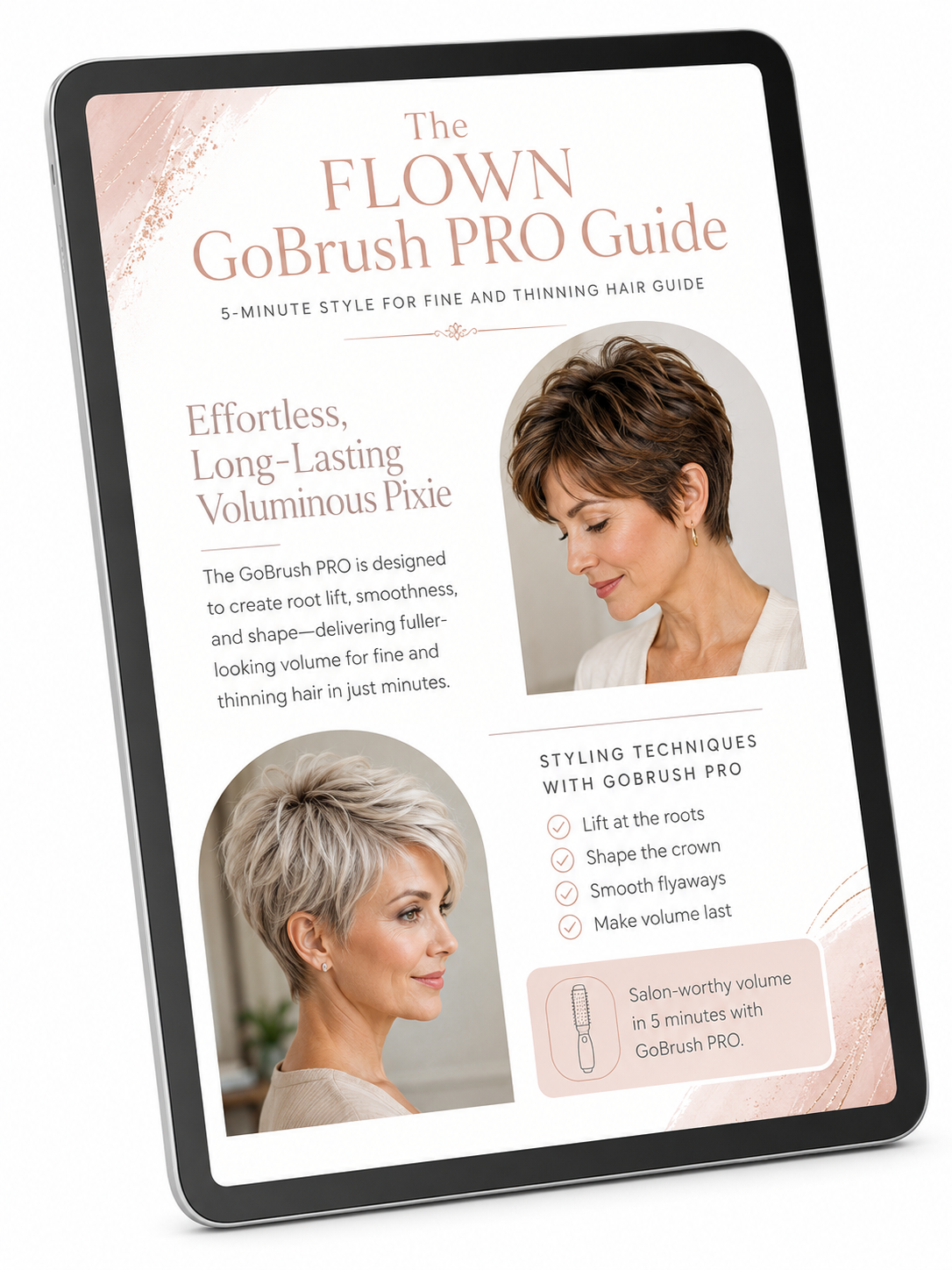 "5-Minute Styles for Fine and Thinning Hair" guide