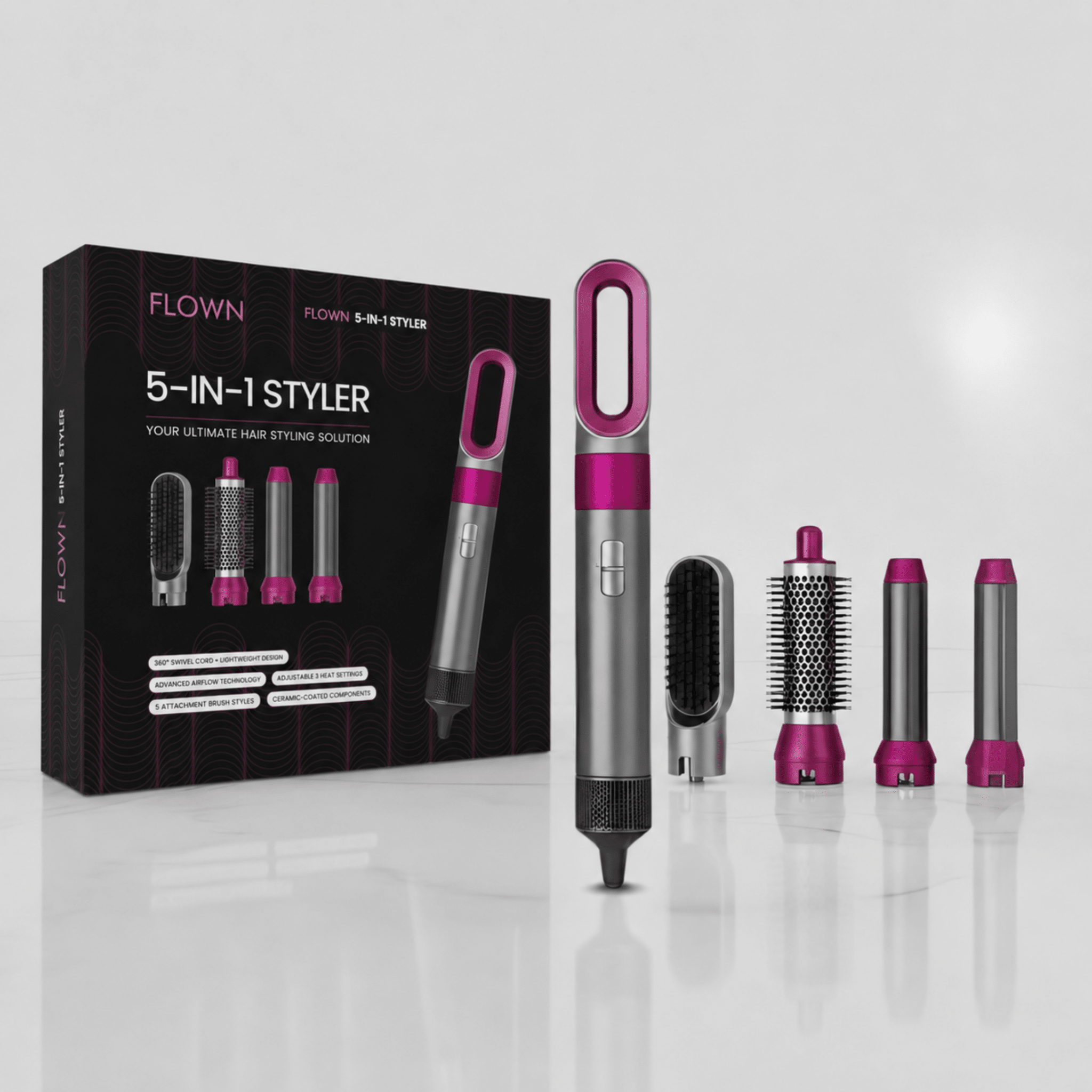 FLOWN 5-in-1 Airstyler: Your Ultimate Hair Styling Solution - NUMOYA