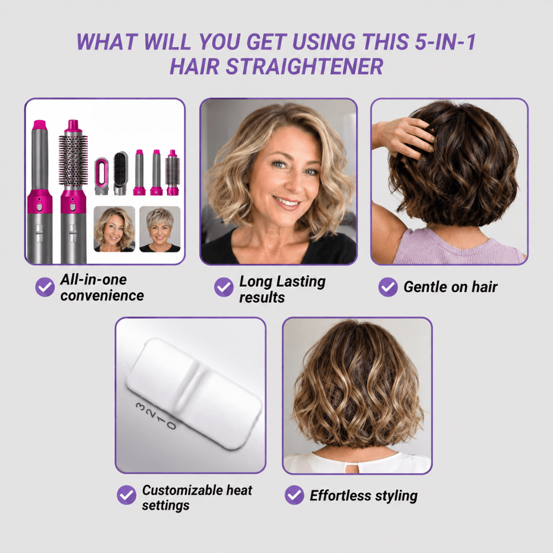 FLOWN 5-in-1 Airstyler: Your Ultimate Hair Styling Solution - NUMOYA
