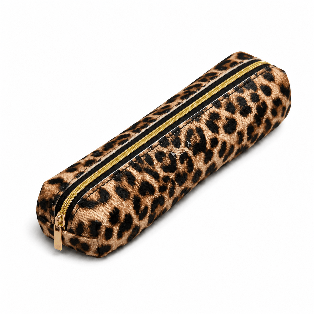 Leopard Print Leather Pouch
