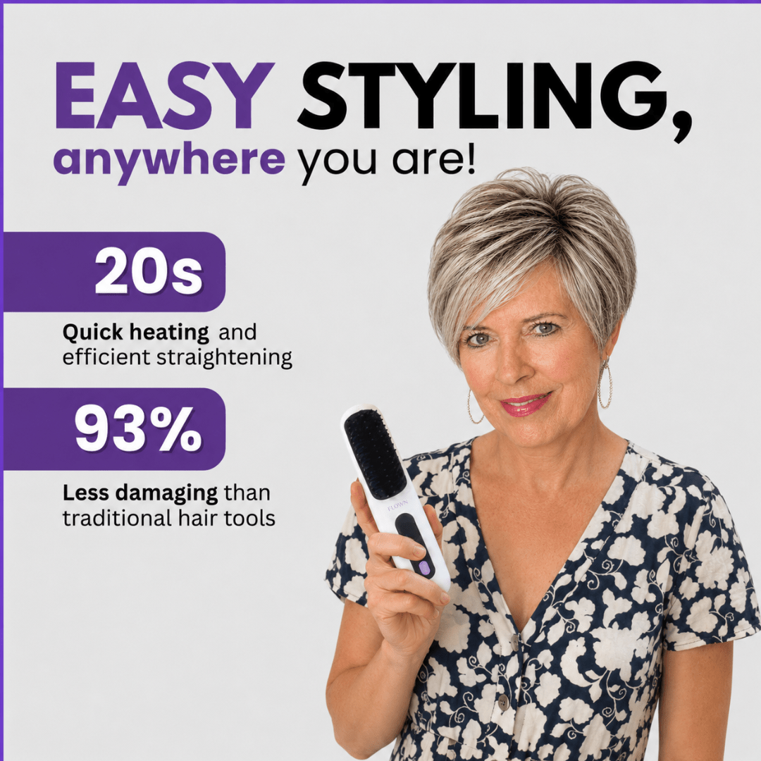 [NEW] FLOWN Portable Straightener Brush - GoBrush PRO - NUMOYA