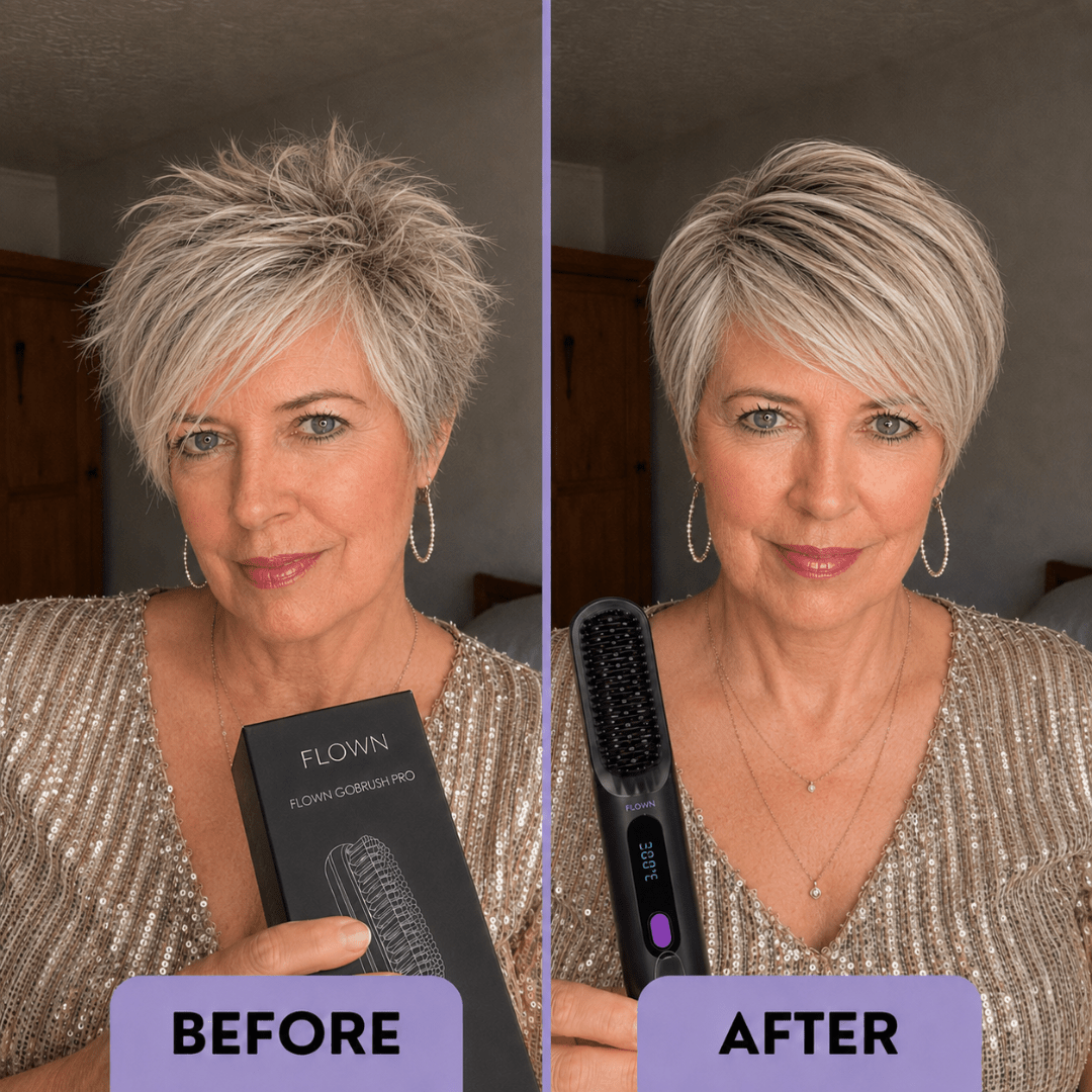 [NEW] FLOWN Portable Straightener Brush - GoBrush PRO - NUMOYA