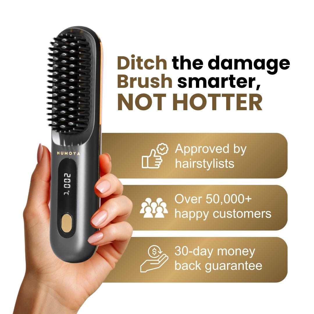 [NEW] Numoya Portable Straightener Brush - GoBrush MAX - NUMOYA