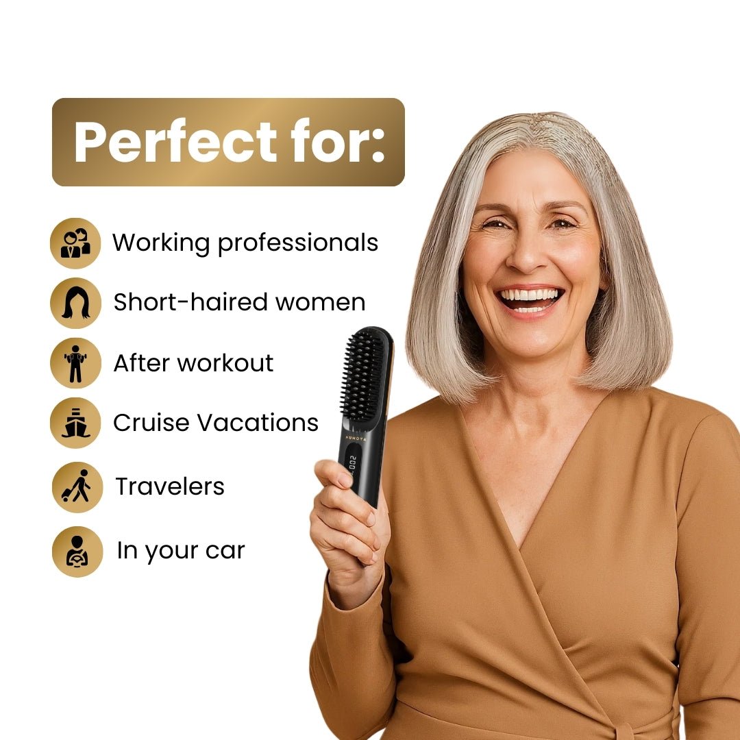 [NEW] Numoya Portable Straightener Brush - GoBrush MAX - NUMOYA