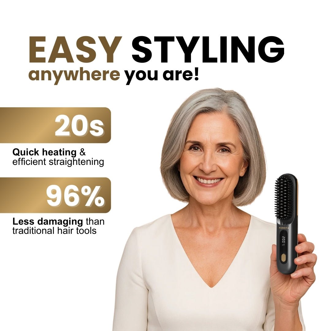 [NEW] Numoya Portable Straightener Brush - GoBrush MAX - NUMOYA