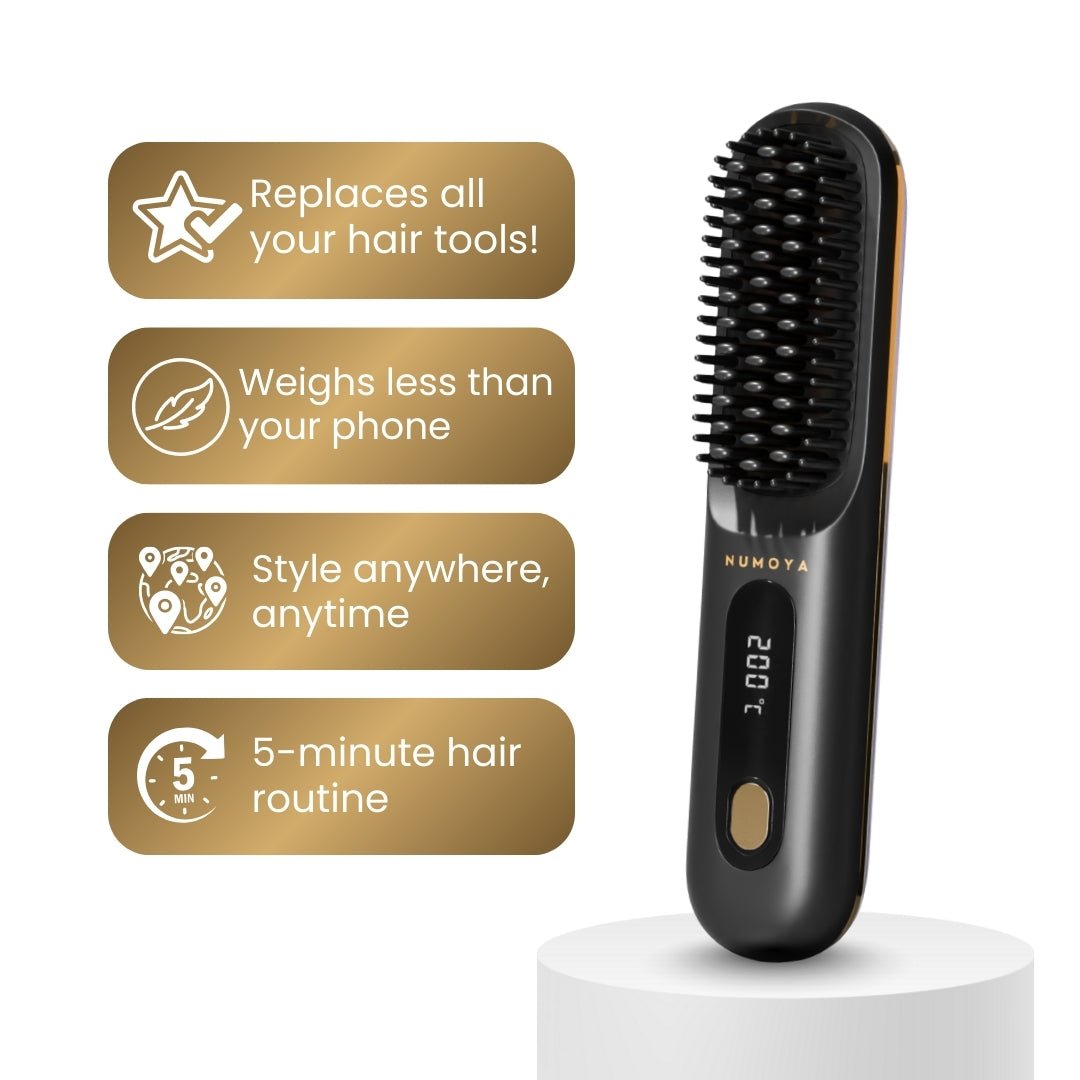 [NEW] Numoya Portable Straightener Brush - GoBrush MAX - NUMOYA