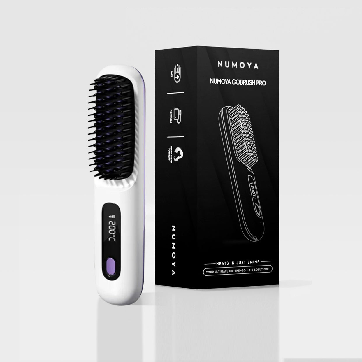 [NEW] Numoya Portable Straightener Brush - GoBrush PRO (BOGO) - NUMOYA