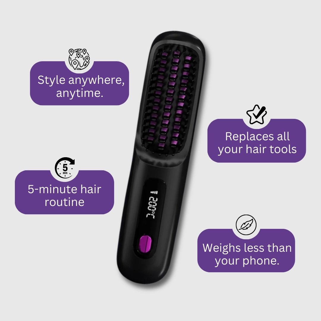 [NEW] Numoya Portable Straightener Brush - GoBrush PRO (BOGO) - NUMOYA