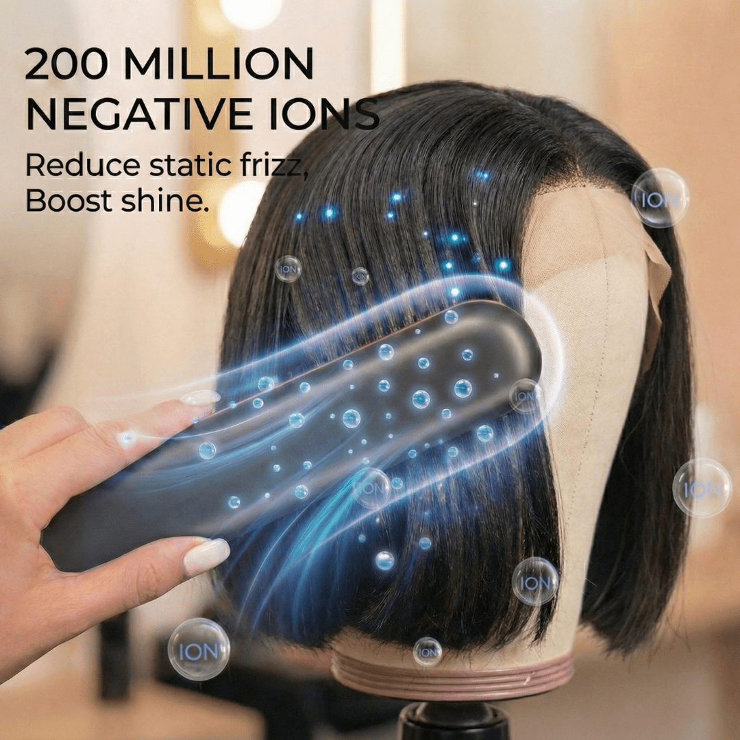 [NEW] Numoya Portable Straightener Brush - GoBrush PRO + Free Leather Pouch - NUMOYA