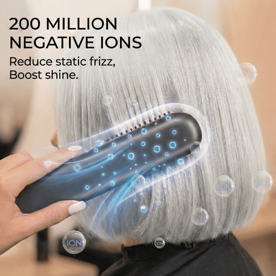 [NEW] Numoya Portable Straightener Brush - GoBrush PRO + Free Leather Pouch - NUMOYA