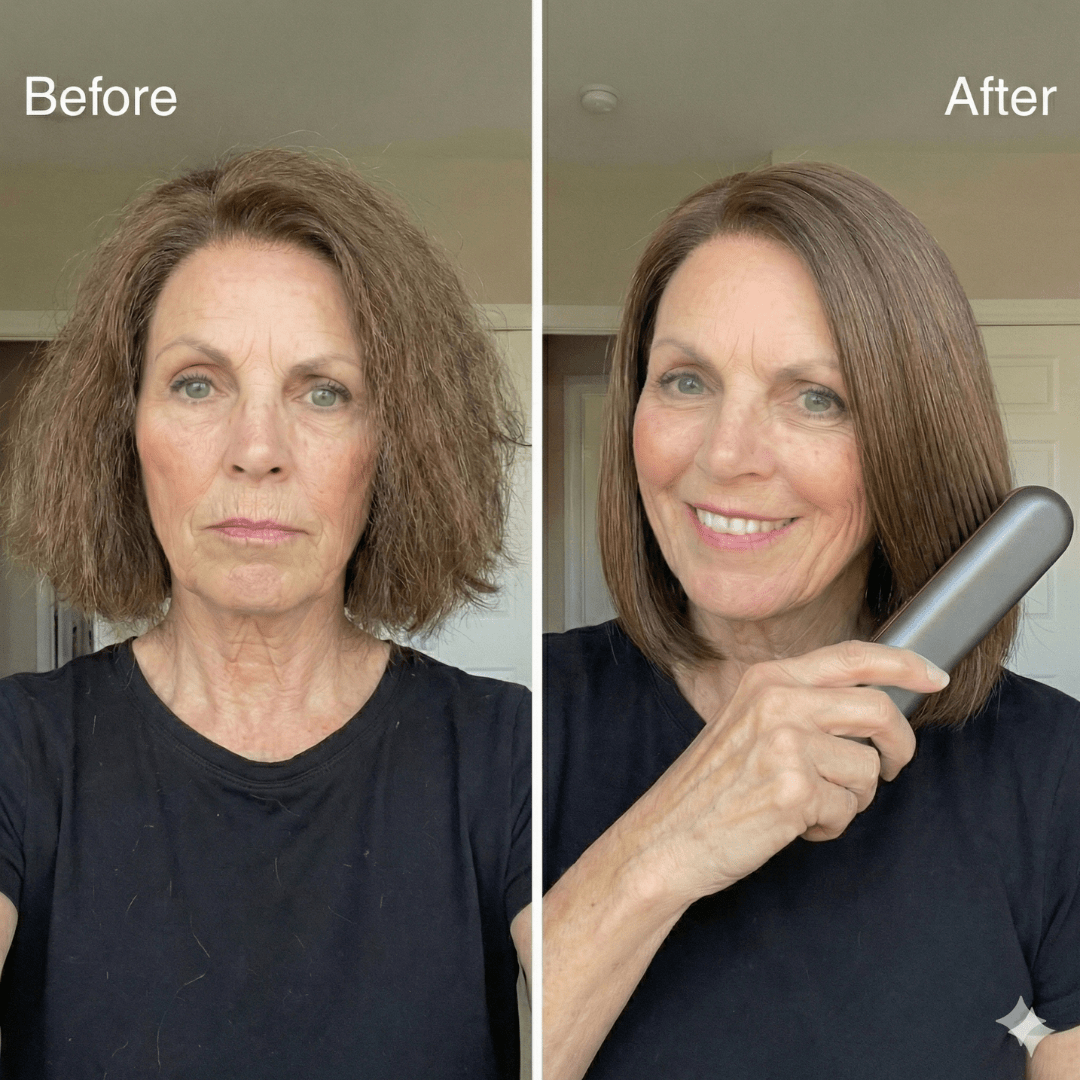 [NEW] Numoya Portable Straightener Brush - GoBrush PRO + Free Leather Pouch - NUMOYA